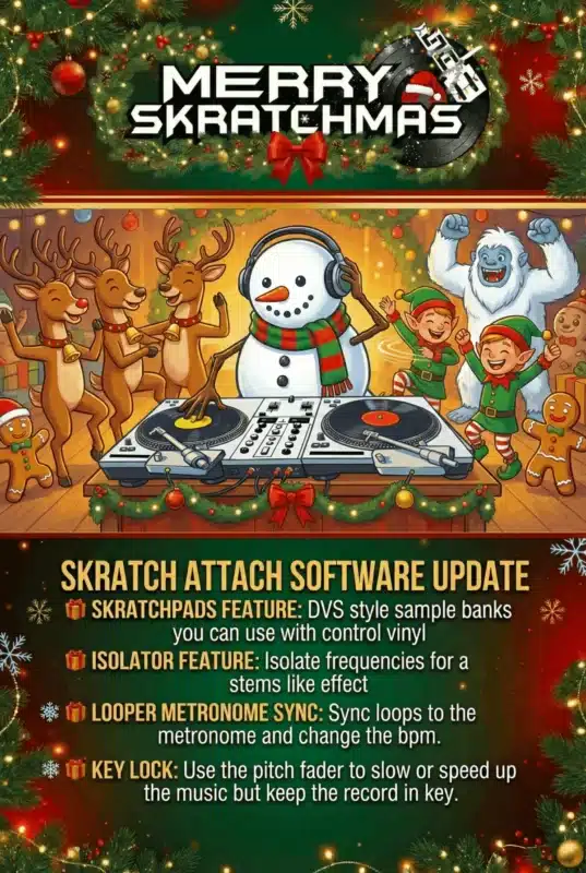 Merry Skratchmas holiday update flyer